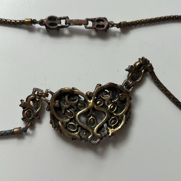 HOLLYCRAFT 1950 brass vintage jewelry set with matching earrings ๐ - Picture 12 of 14